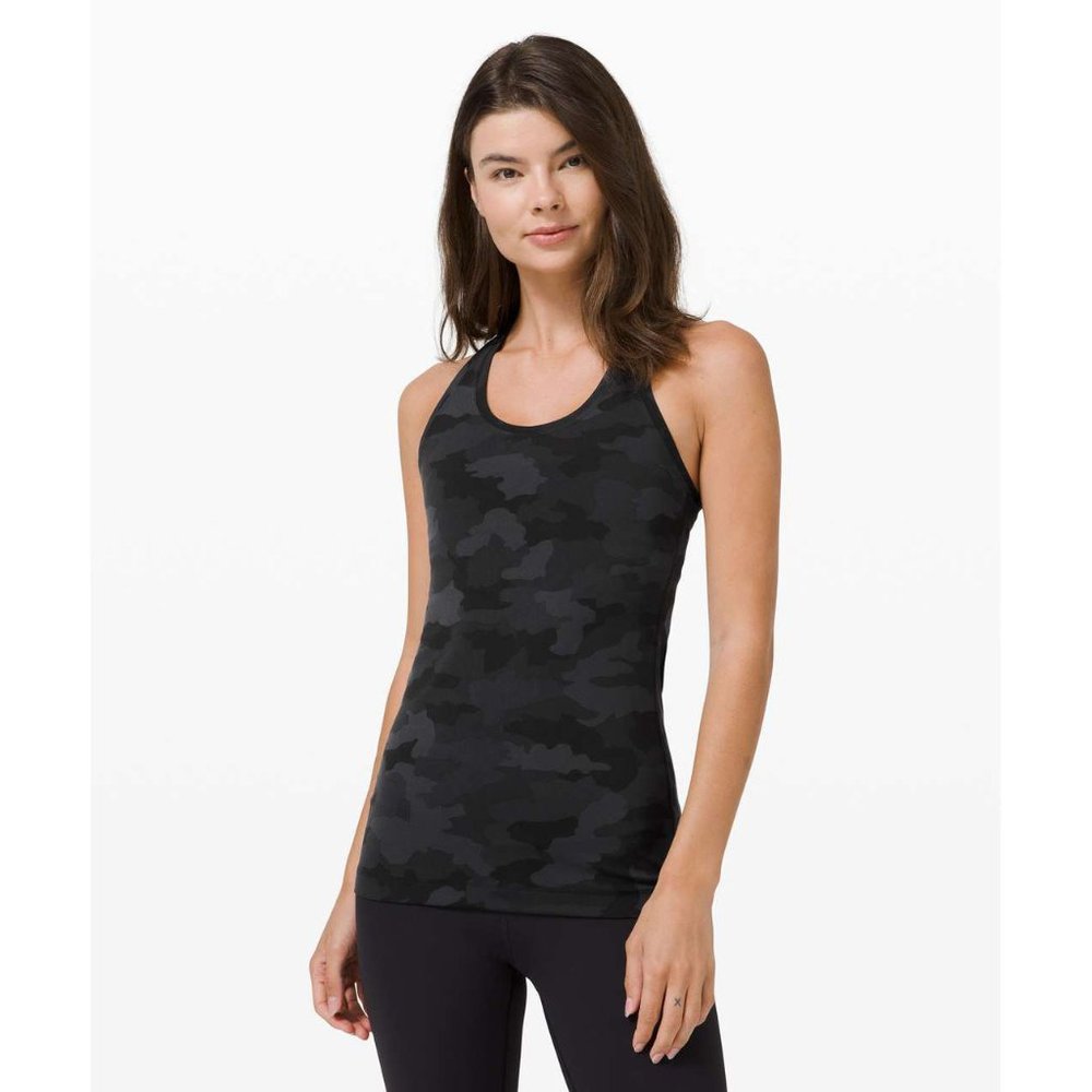 Lululemon Women's Cool Racerback Tank - Camo Deep Coal Multi - 6
